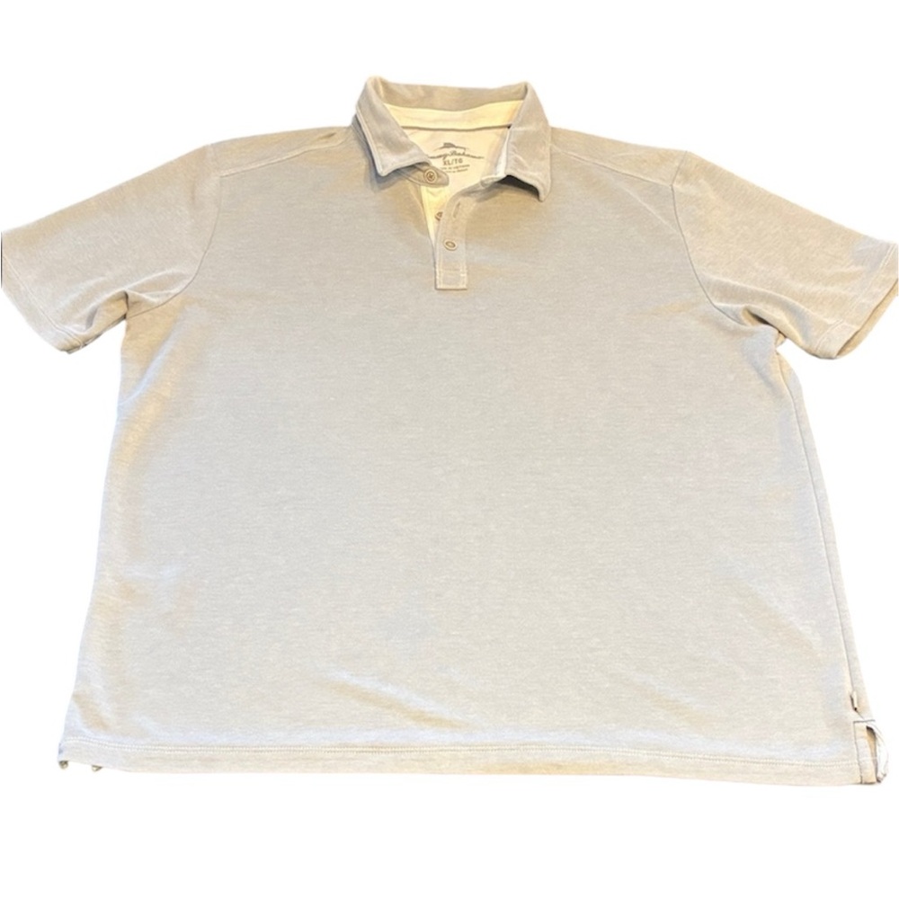 Tommy Bahama men’s light gray polo shirt EUC size XL